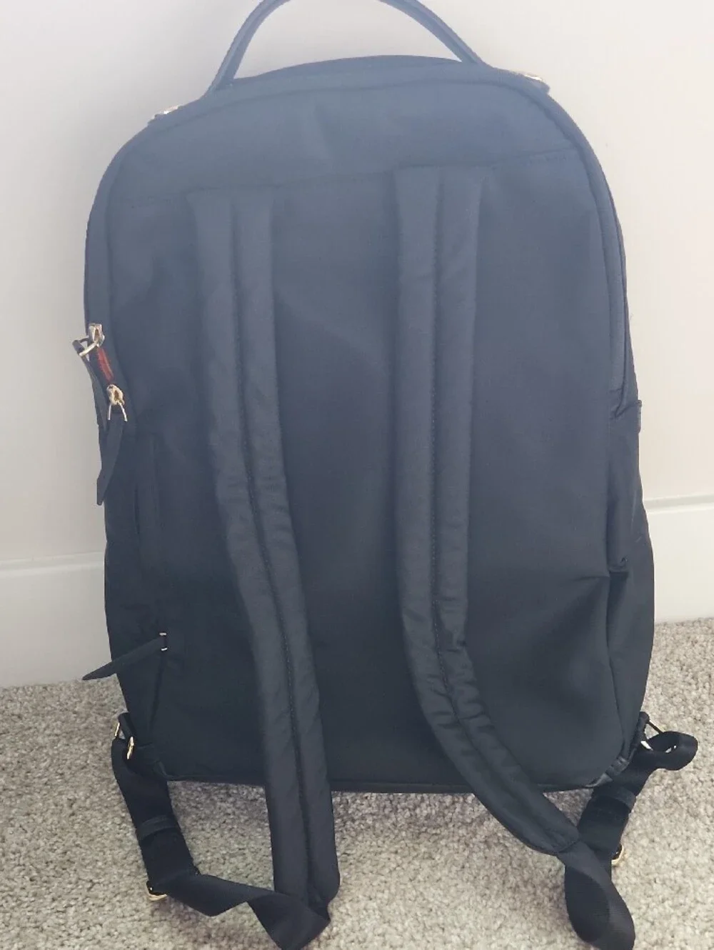Targus Black Laptop Backpack with Gold Hardware